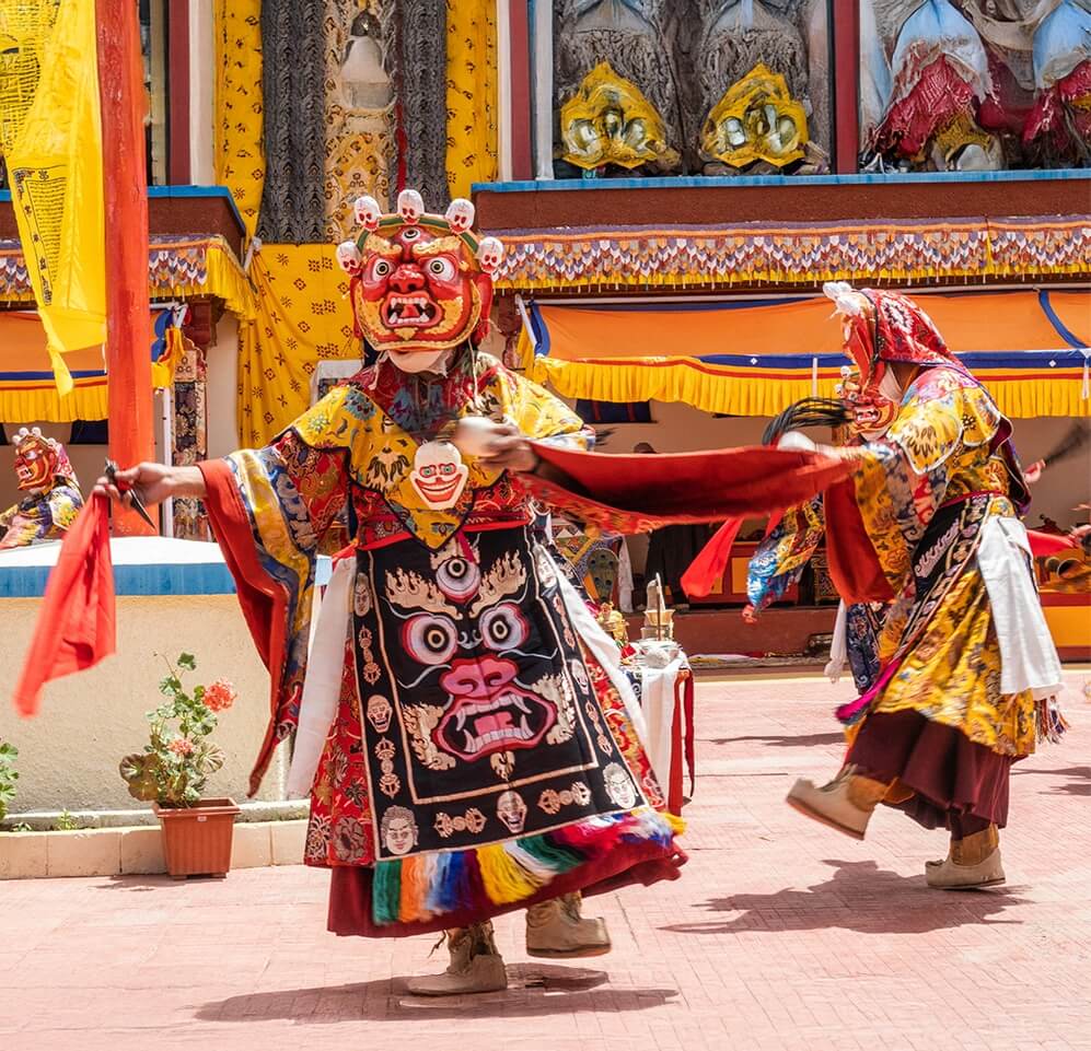 cham dance monastic mask dance